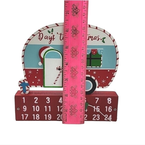 Christmas Camper Themed Days til Christmas Magnetic Calendar 6.25"X6.75"X1" - Picture 6 of 7